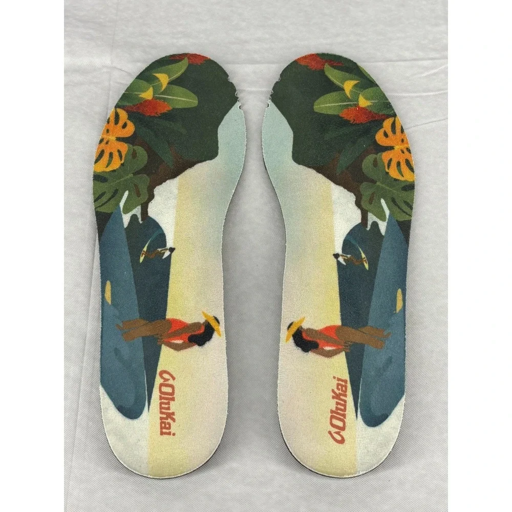 OluKai Wailuku Athletic Sneakers Womens Off White Low Top Sporty 7.5 20478-1818